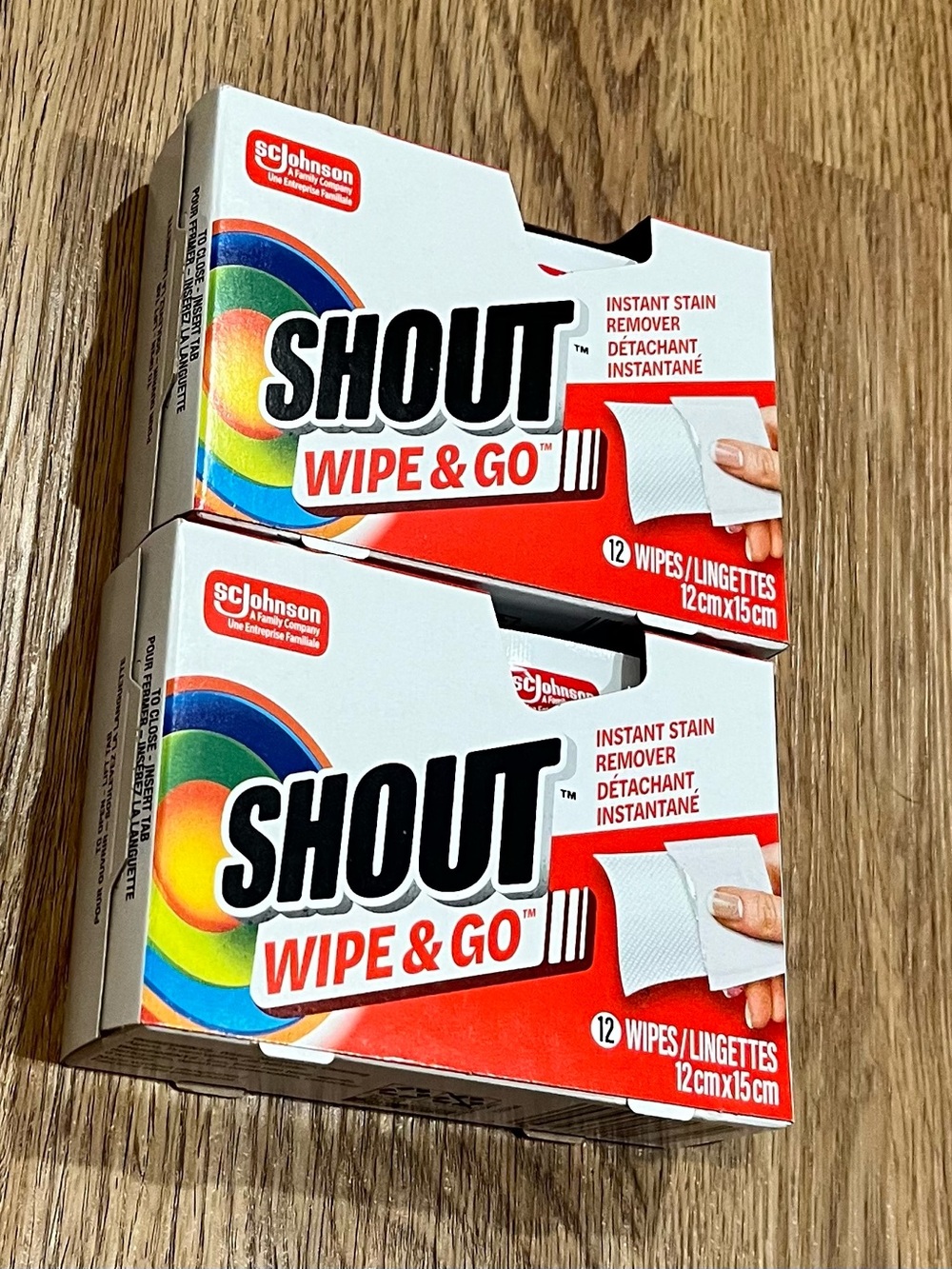 SHOUT Wipe & Go -  Stain Remover Wipes